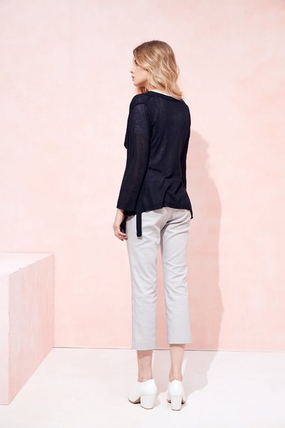Plain slim pants