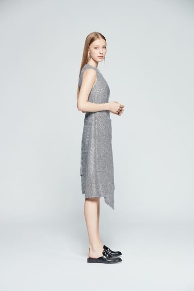 Striped irregular design dress