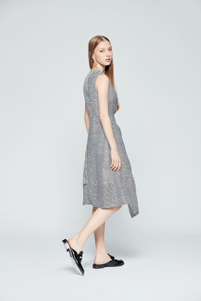 Striped irregular design dress