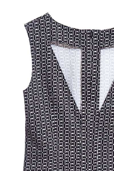Chain totem sleeveless dress