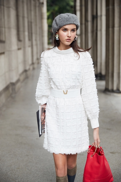 Romantic see-through lace chiffon dress