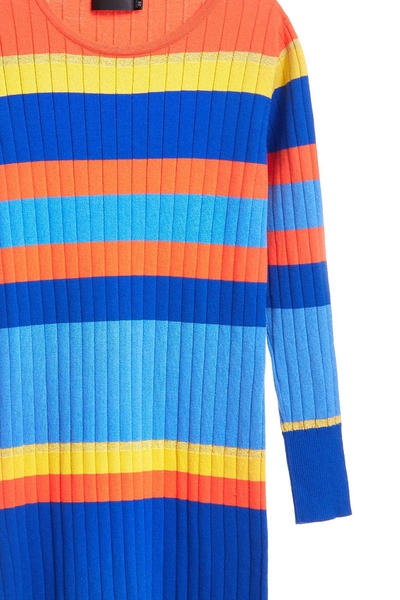 Ribbed Stripe Knit Dress