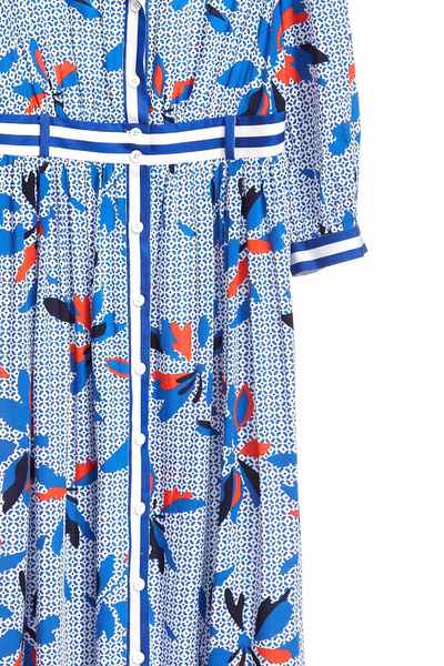 flower pattern chiffon dress