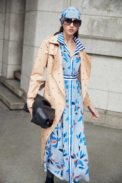 flower pattern chiffon dress