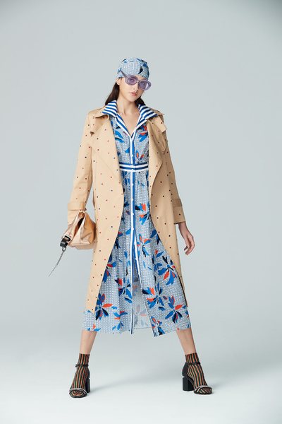 flower pattern chiffon dress