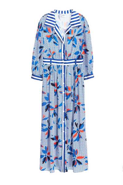 flower pattern chiffon dress