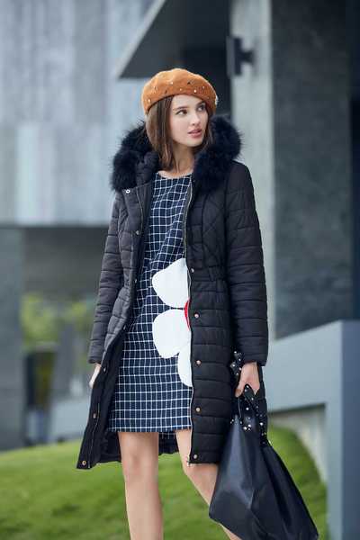 Navy blue england checkered dress