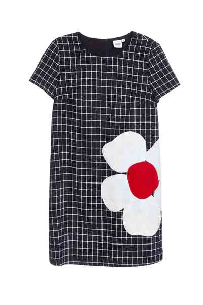 Navy blue england checkered dress