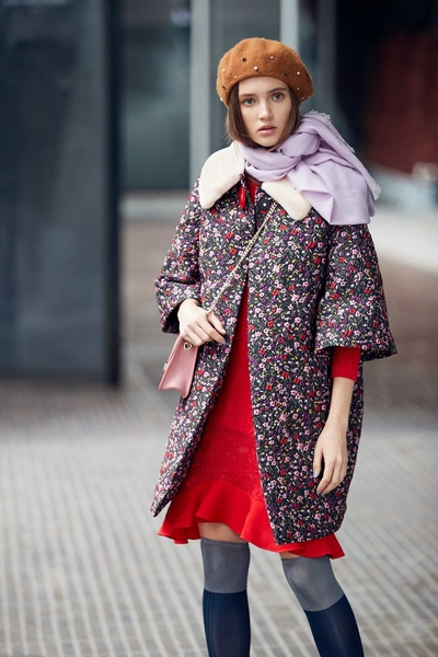 wavy hemline knit dress