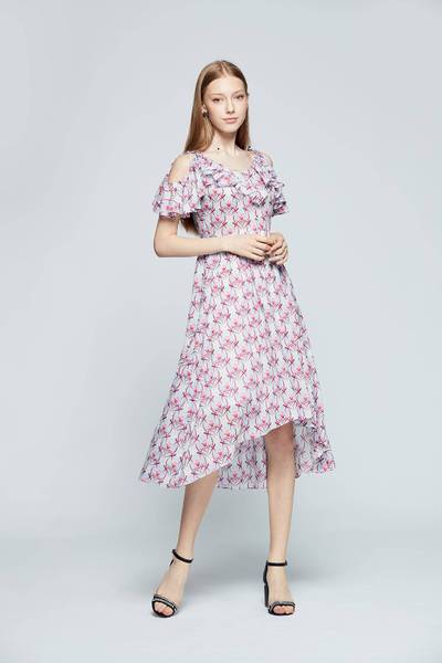 Elegant floral fashion dress