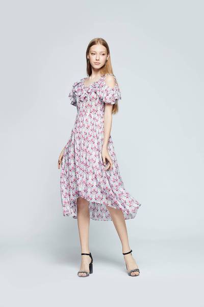 Elegant floral fashion dress