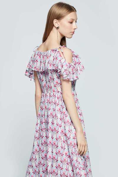 Elegant floral fashion dress