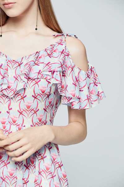 Elegant floral fashion dress