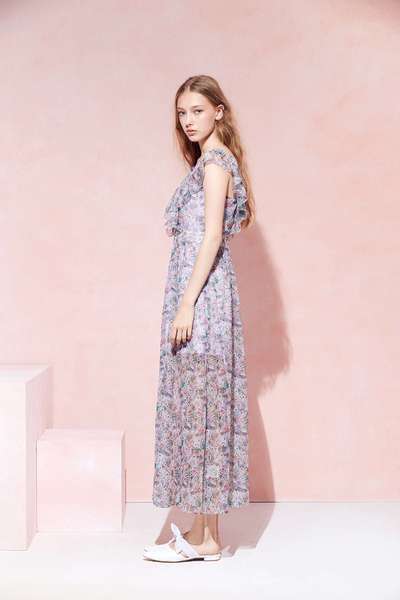 Elegant floral design dress
