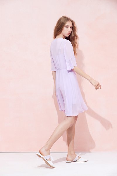 Romantic embroidered chiffon dress