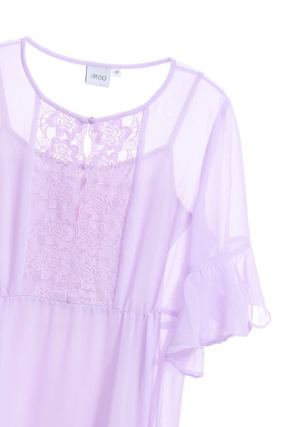 Romantic embroidered chiffon dress
