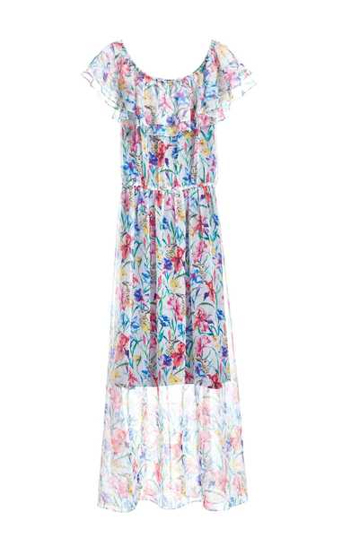 Translucent floral design dress