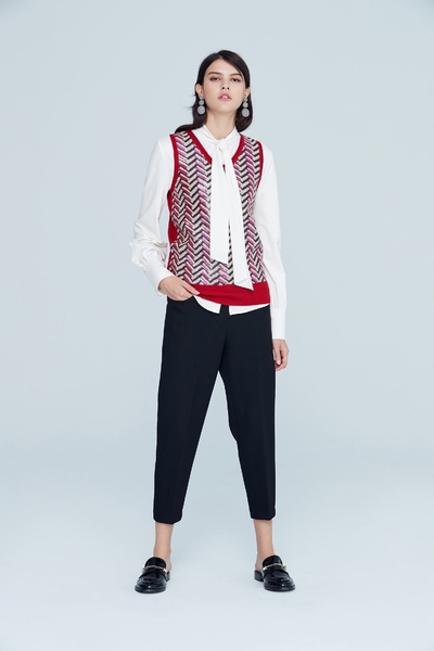 Color matching classic vest