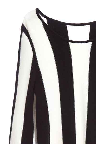 Thick striped knitted jumper