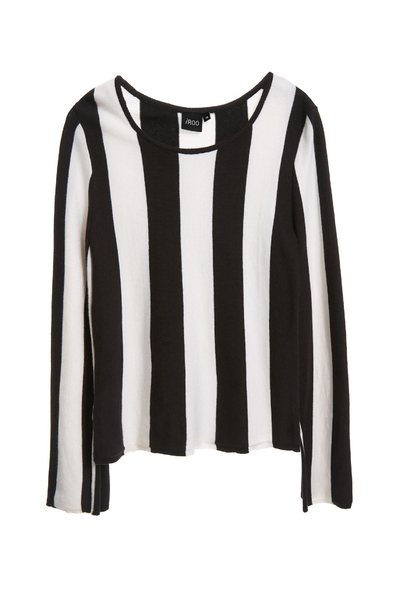 Thick striped knitted jumper