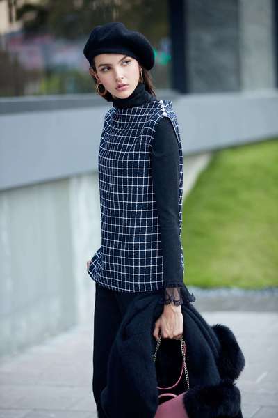 lace spliced blouse