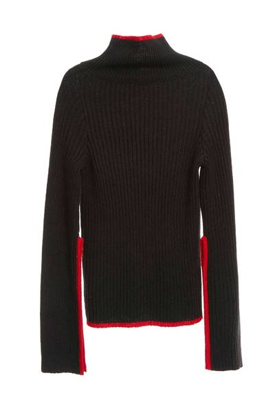 High-neck color matching classic top