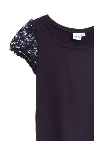 Lace sleeve fashion short-sleeved top