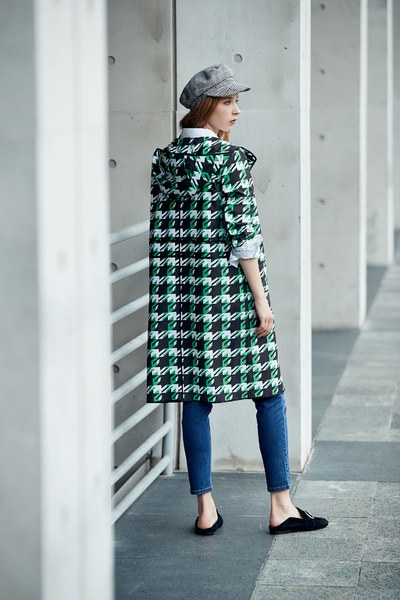 Houndstooth Pop Design Long Sleeve Jacket
