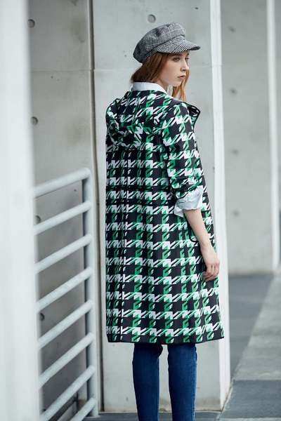 Houndstooth Pop Design Long Sleeve Jacket