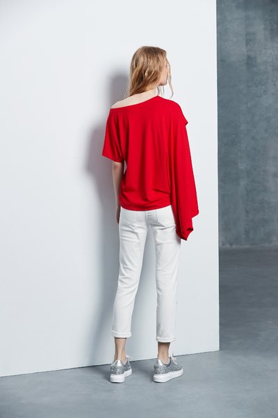 Slogan popular denim trousers