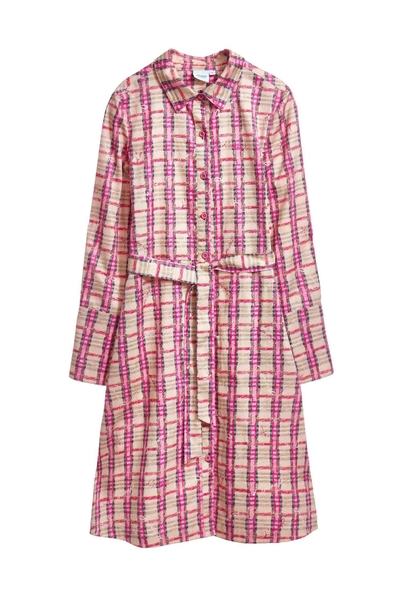 Plaid waist tie dess