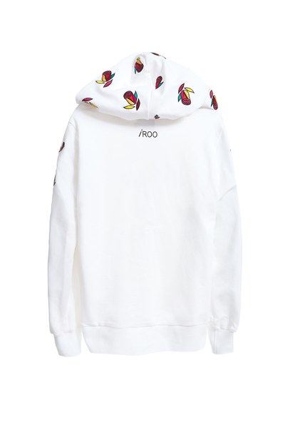 iROO x Flower in Vogue Floral Embroidered Hoodie Hooded Sweatshirt